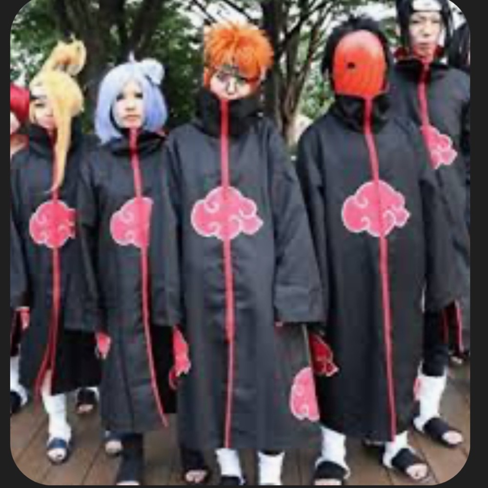 Naruto Anime Unisex Cloak. Like New Condition except Zipper Needs Fixing